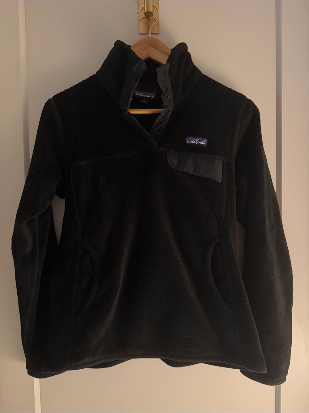 Patagonia Black Women’s Fleece Snap‑Placket Pullover